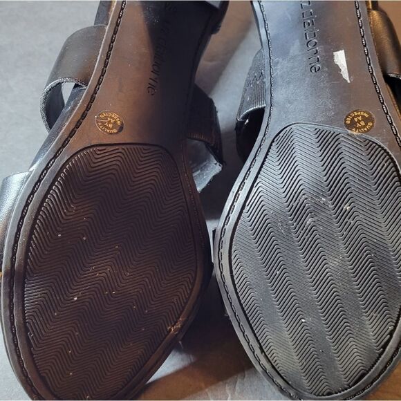 WOMEN"S BLACK OPEN TOE WITH BACK ZIPPER SANDAL - Picture 14 of 15